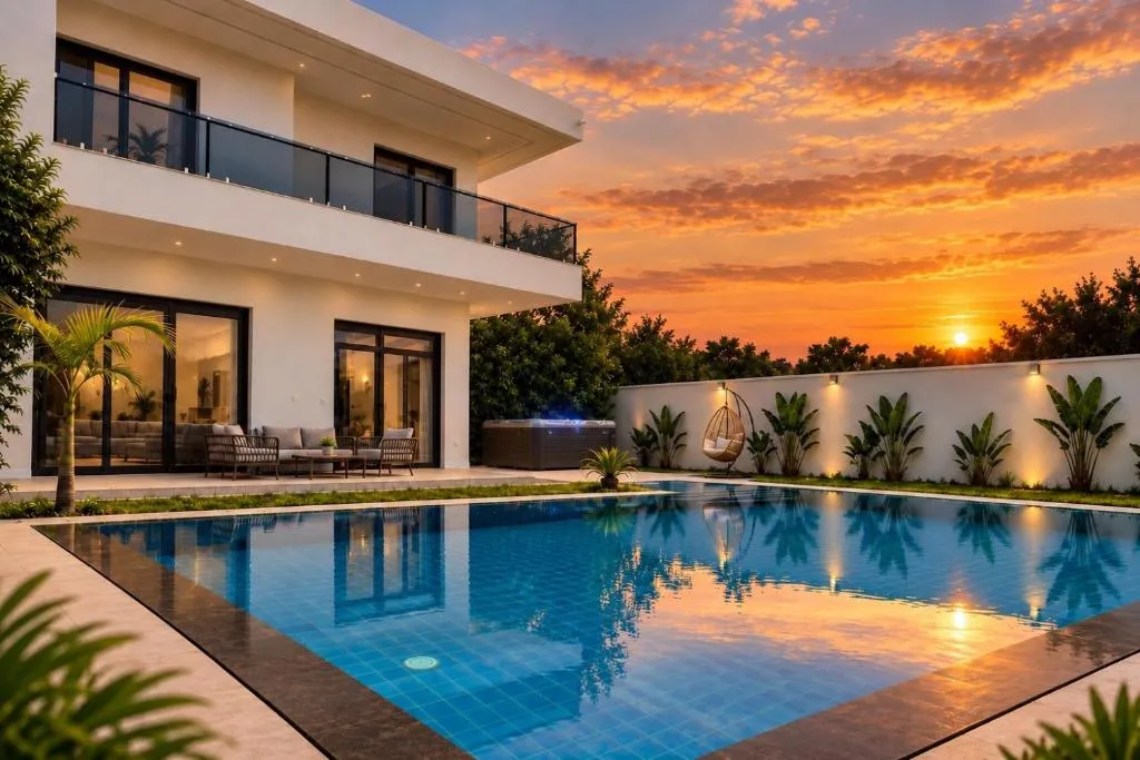 Modern Sunset Villa exterior